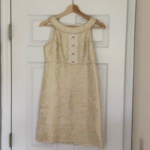 Lily Pulitzer gold & cream dress Size 0